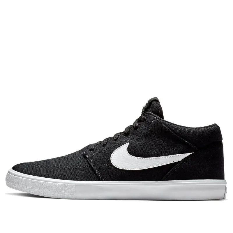 Nike SB Portmore 2 Solarsoft Mid 'Black White' AQ7728-002 sold by KicksCrew