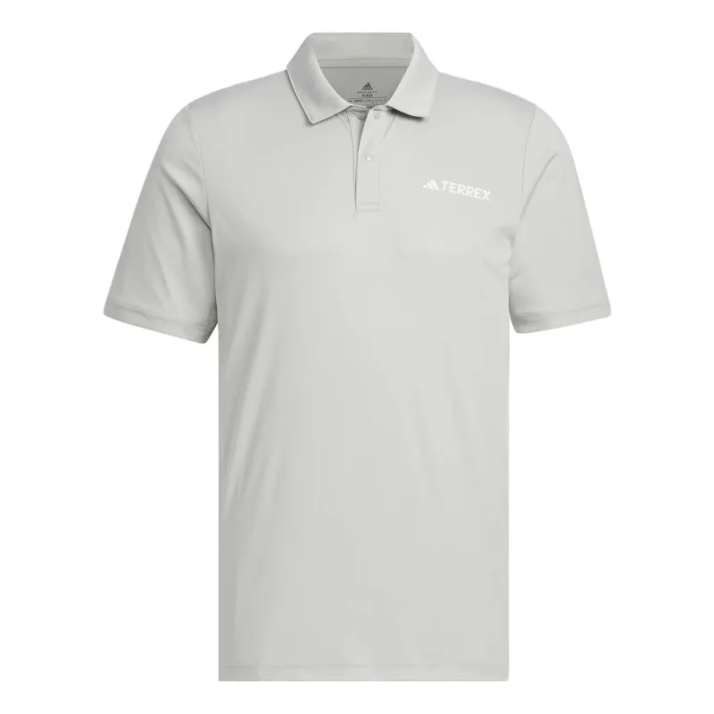 Adidas Terrex Logo Polo Shirts 'Grey' IC4415 sold by KicksCrew