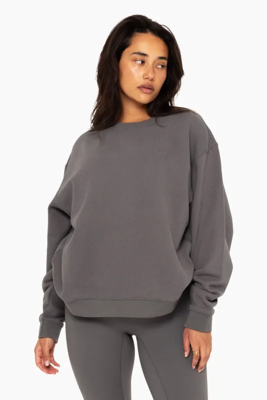 HEAVYWEIGHT SWEATS CREWNECK - GRAPHITE sold by SETactive