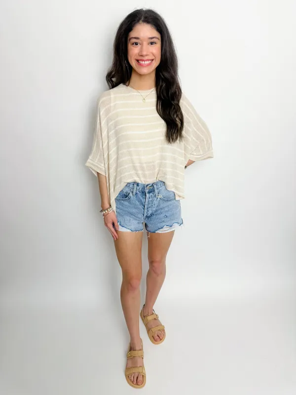 Horizon Striped Oversized Top sold by Mimosa
