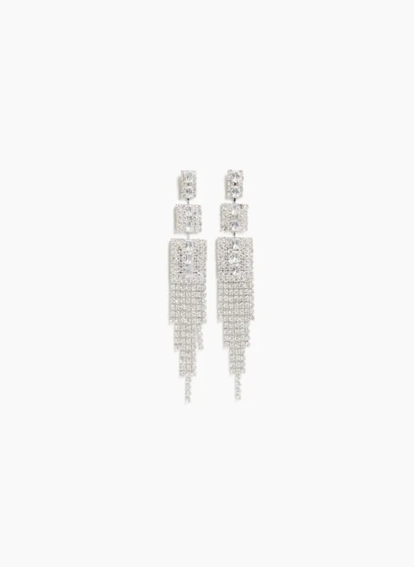 Three-Tier Crystal Chandelier Earrings sold by Laura