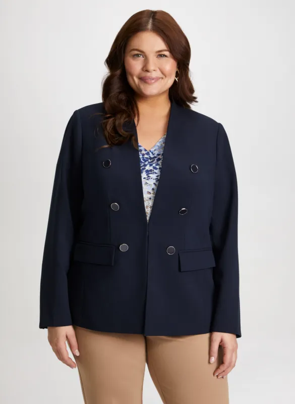 Contrast Button Blazer sold by Laura