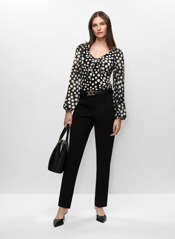 Polka Dot Chiffon Top & Slim Leg Pants sold by Melanie Lyne
