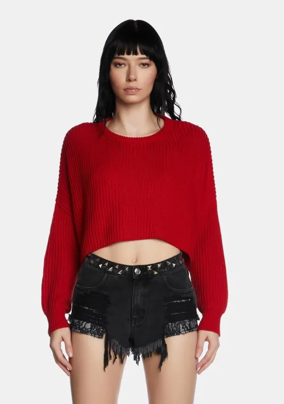 Autumn Revival Cropped Sweater sold by Dolls Kill