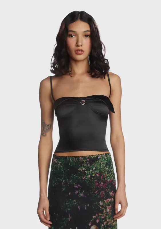 Night Without Me Satin Tank sold by Dolls Kill