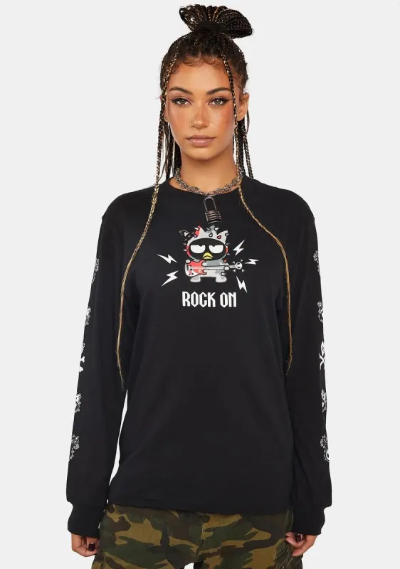 Rock On Badtz-Maru Long Sleeve Tee sold by Dolls Kill