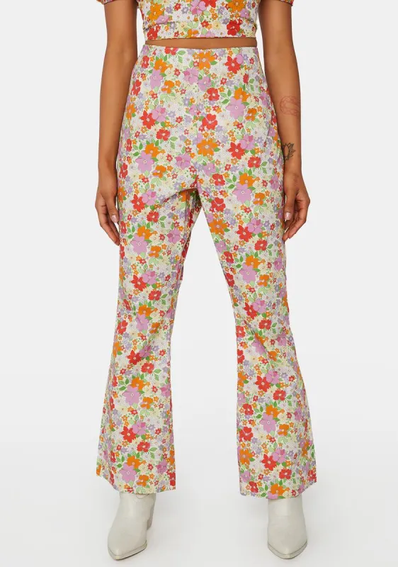 Kitsch Retro Floral Trousers sold by Dolls Kill