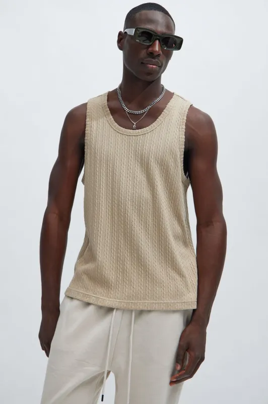 Kellen Textured Tank - Tan sold by Fashion Nova
