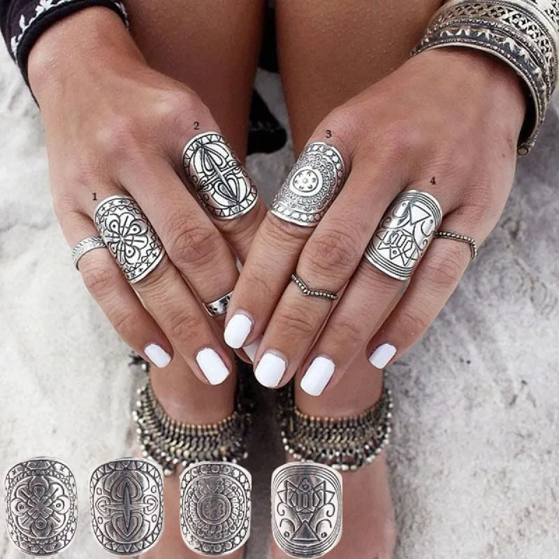 Boho Ring Set for Woman sold by Boho Mood