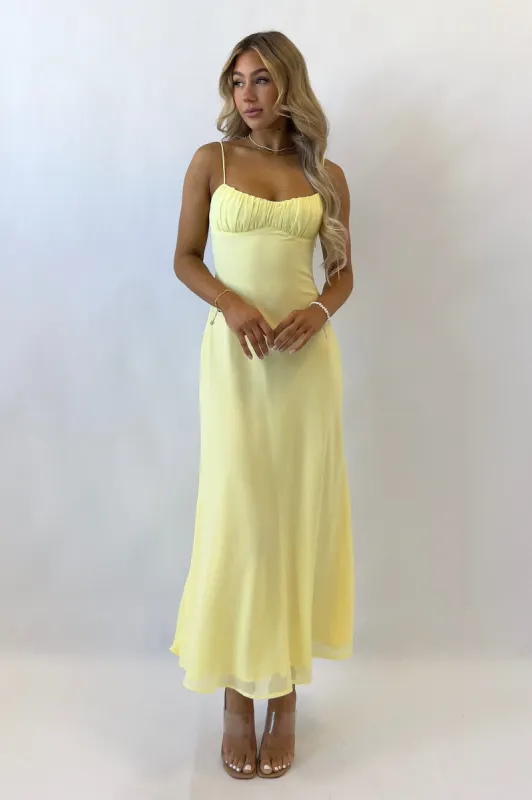 Noah Midi Dress - Yellow sold by Kameli Boutique