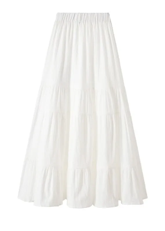 Long flared Boho skirt in solid color sold by Boho Mood