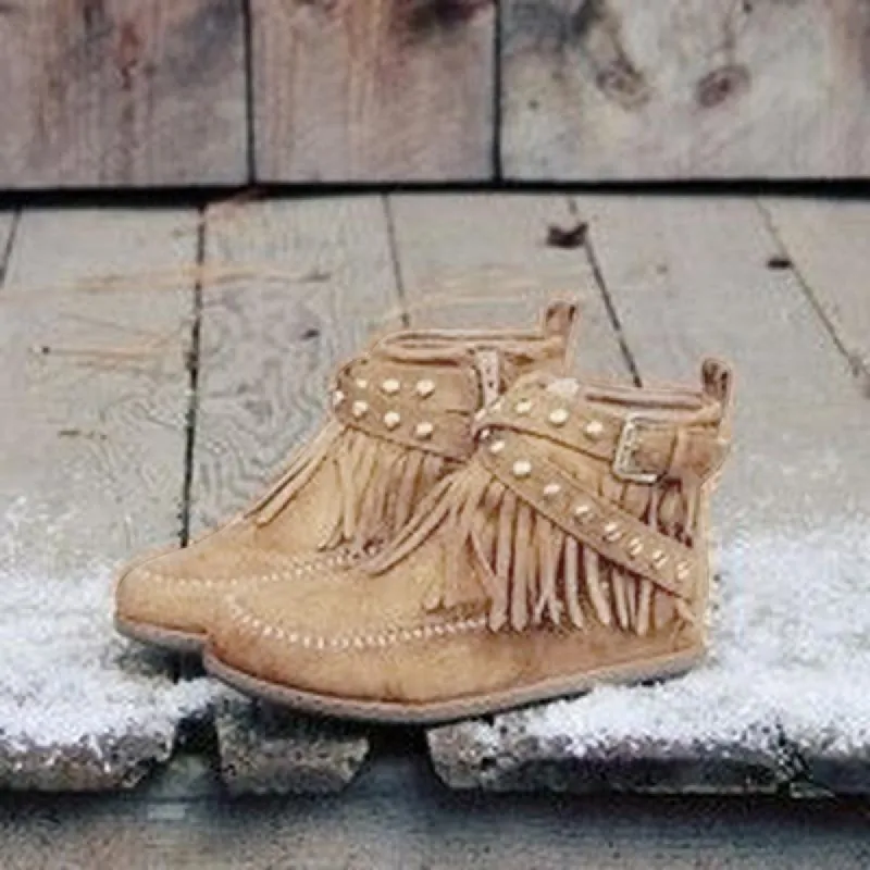 Boho Fringes Stud Boots sold by Boho Mood