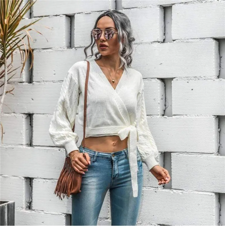 Boho White Cropped Knit Cardigan sold by Boho Mood