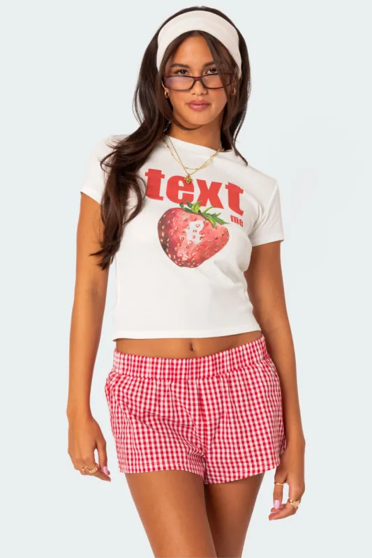 Text Me Graphic T Shirt sold by Edikted