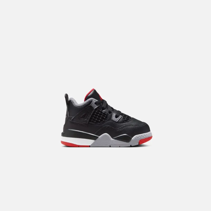 Jordan TD Air Jordan 4 Retro - Black / Fire Red / Cement Grey / Summit White sold by Kith