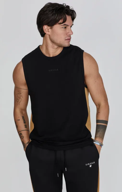 Black Relaxed Fit Vest sold by Siksilk