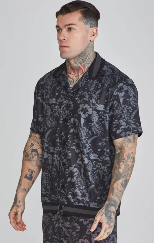 Black Bowling Shirt sold by Siksilk