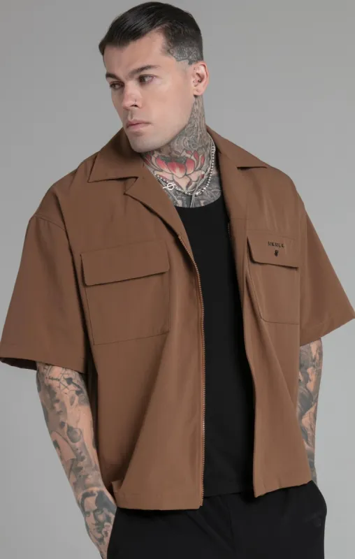 Tan Utility Shirt sold by Siksilk