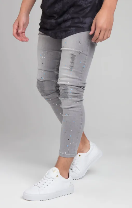 Boys Illusive Grey Skinny Denim Jean sold by Siksilk