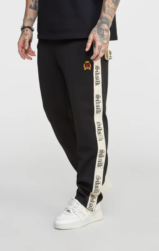 Black Open Cuff Track Pant W Gothic Taping sold by Siksilk