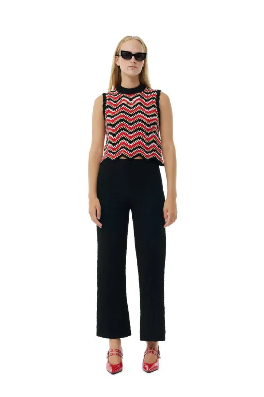 Textured Suiting Cropped Trousers sold by Hills Dry Goods