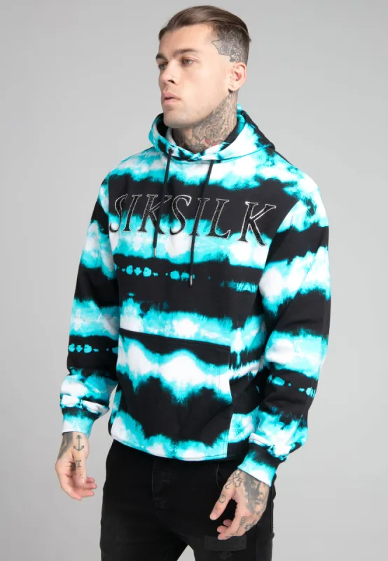 Black Tie Dye Rhinestone Hoodie sold by Siksilk