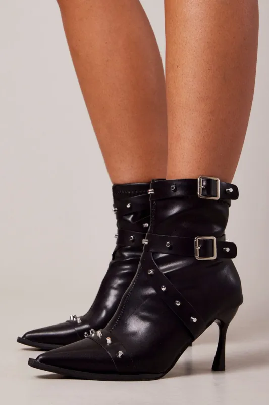 Black Heeled Ankle Boots sold by Ally Fashion