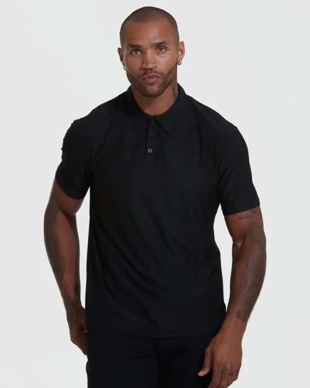 Black Active Polo 2.0 sold by True Classic