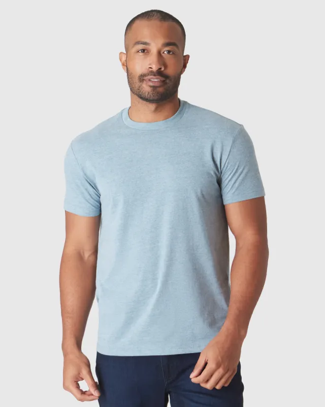 Heather Sapphire Classic Crew Neck sold by True Classic