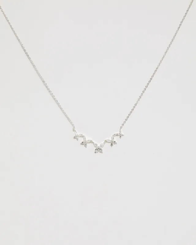 Silver Cubic Zirconia Multi Butterfly Necklace sold by Collete Hayman