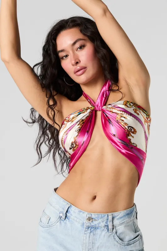 Regal Chain Link Print Satin Multiway Scarf sold by Urban Planet