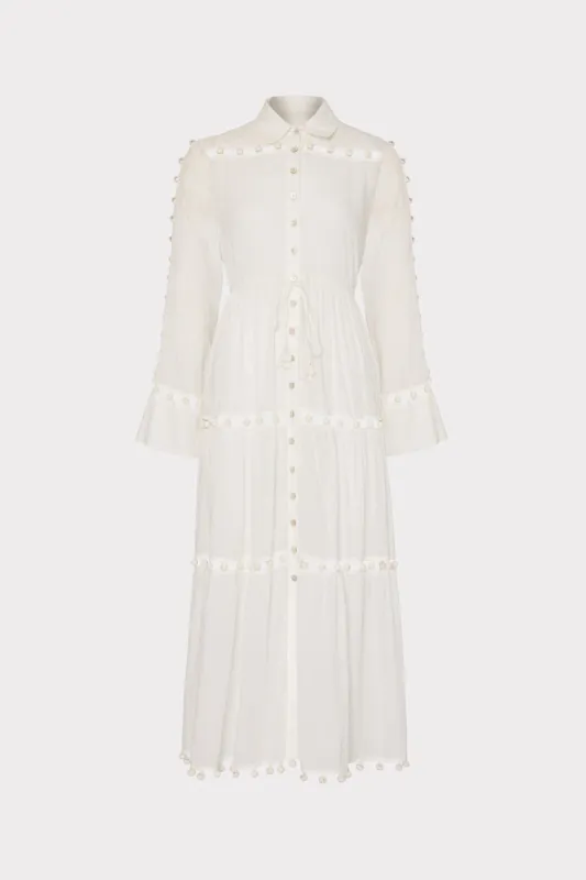 Beaded Cotton Voile Cover-Up Dress sold by Milly
