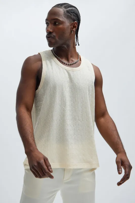 Reign Textured Tank - Cream sold by Fashion Nova