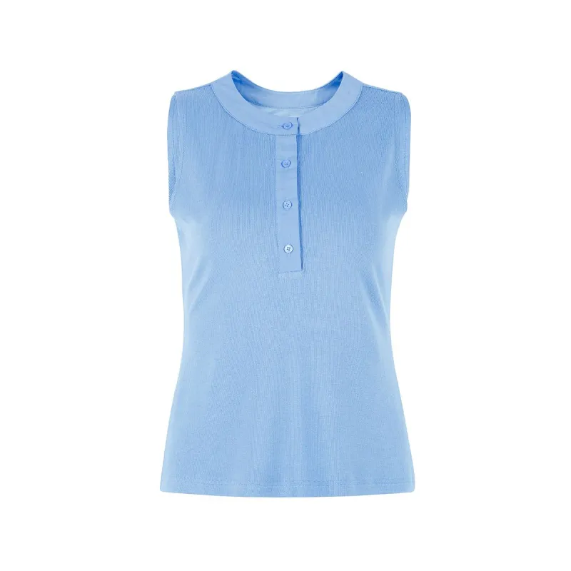 The Sleeveless Brett Shirt sold by The Shirt by Rochelle Behrens