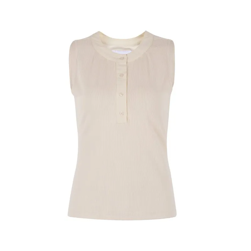 The Sleeveless Brett Shirt sold by The Shirt by Rochelle Behrens