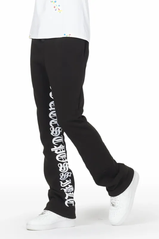 Konnor Black/White Stacked Flare Pants sold by Rockstar Original