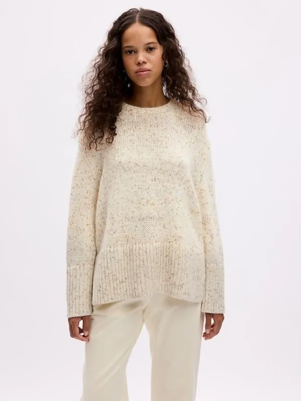 24/7 Split-Hem Confetti Sweater sold by GAP