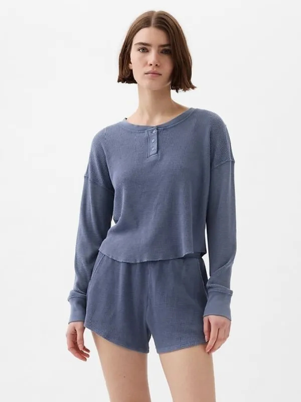 Waffle PJ Henley Shirt sold by GAP