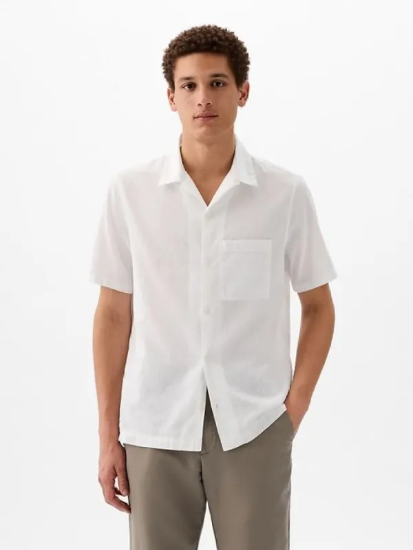 Linen-Cotton Shirt sold by GAP