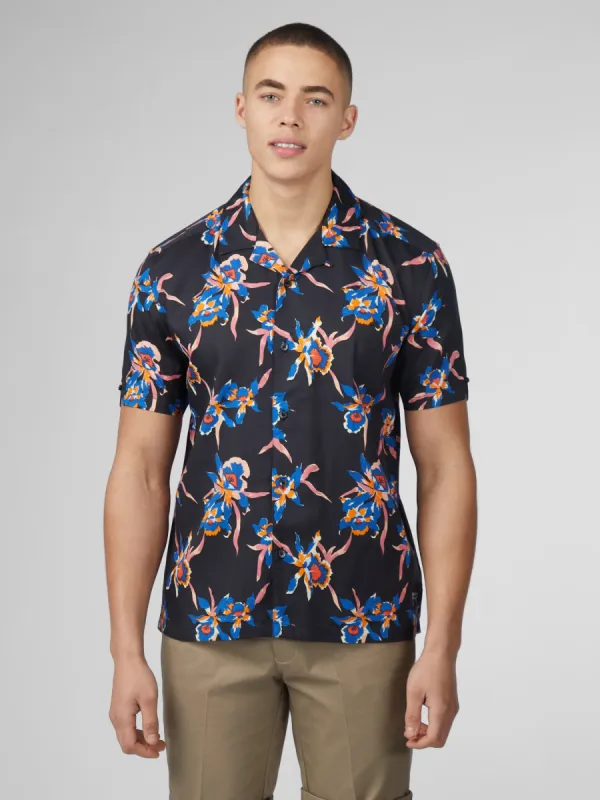 Signature Botanical Print - Black sold by Ben Sherman