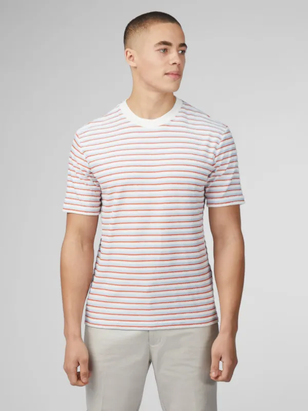 Signature Loopback Stripe Tee - Pale Blue sold by Ben Sherman