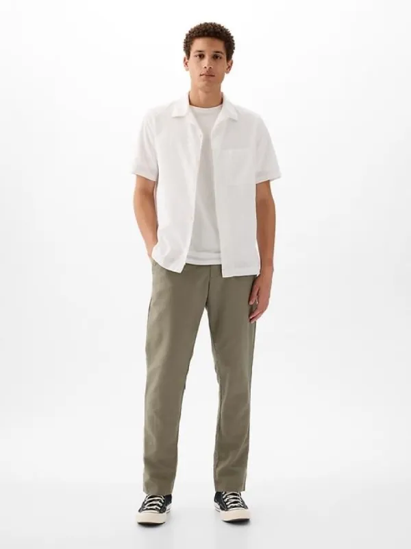 Linen-Cotton Trousers in Slim Fit sold by GAP