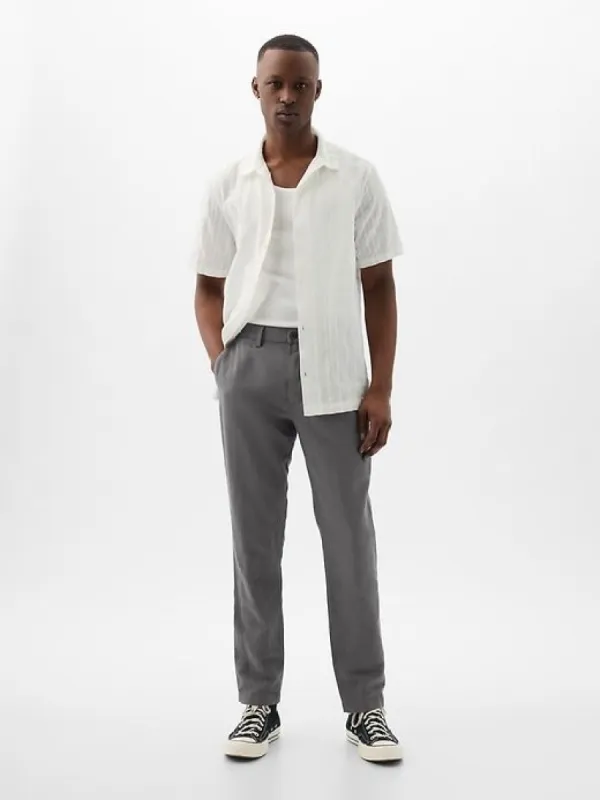 Linen-Cotton Trousers in Slim Fit sold by GAP