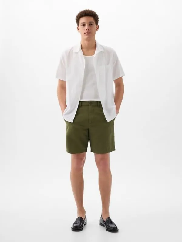 8" Linen-Cotton Shorts sold by GAP