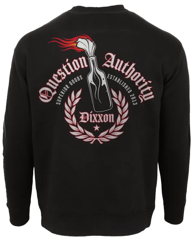 Question Authority Crewneck Sweatshirt - Black sold by Dixxon