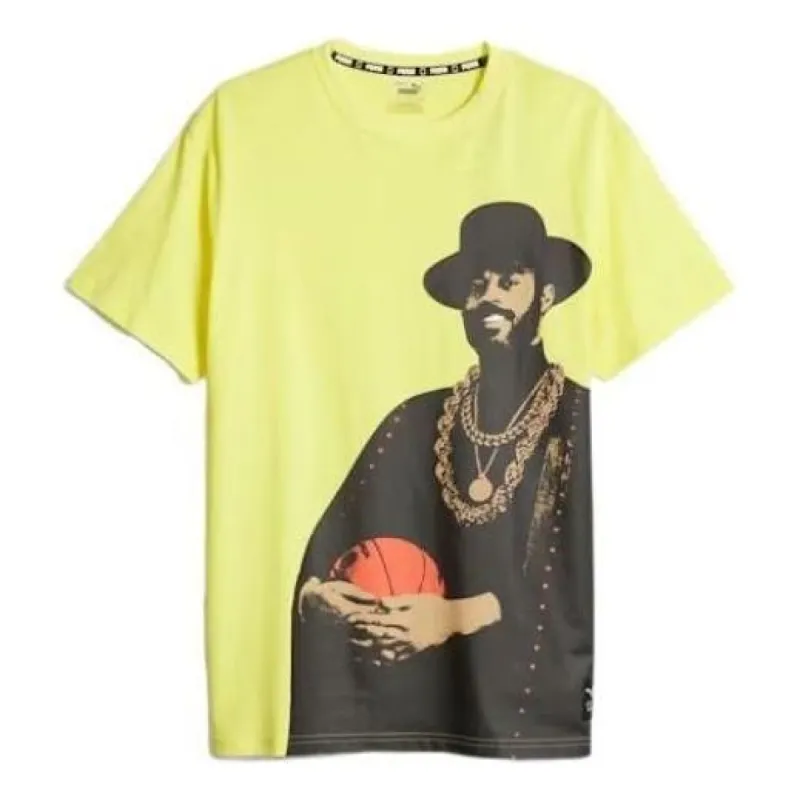 Puma Franchise Basketball Graphic Tee 'Yellow' 622029-01 sold by KicksCrew