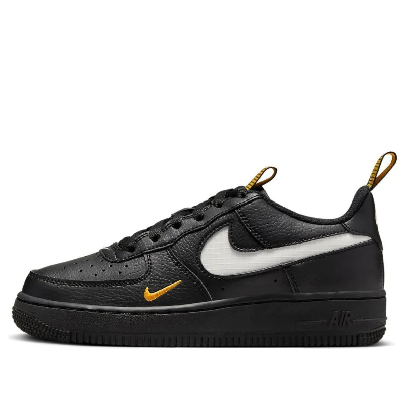 靴 Nike GS Air Force 1 Low LV8 Black 25 GS) Nike Air Force 1 LV8 'Black University Gold' HF0095-001