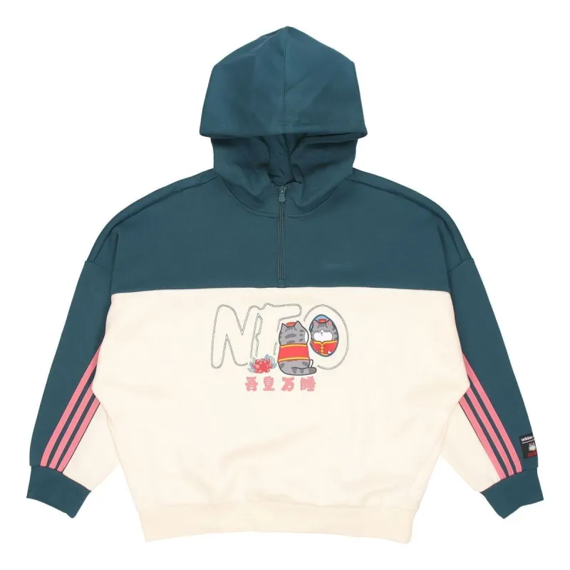 (WMNS) Adidas Neo X CNY WW Hoodies 'Green White' GP5753 sold by KicksCrew