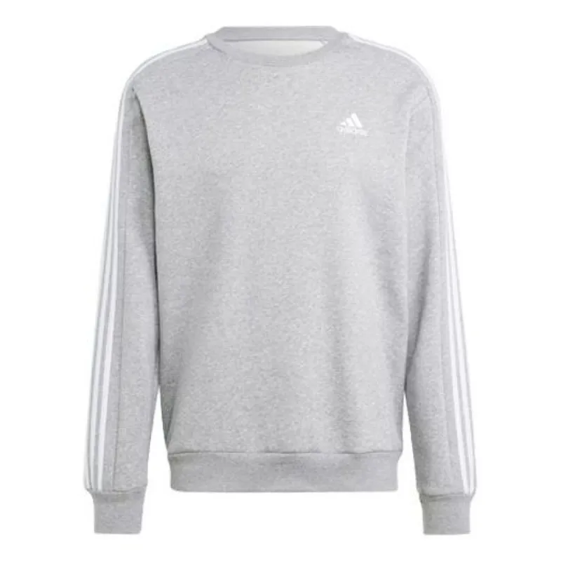 adidas Essentials Fleece 3-Stripes Sweatshirt 'Medium Grey Heather' IJ6470 sold by KicksCrew