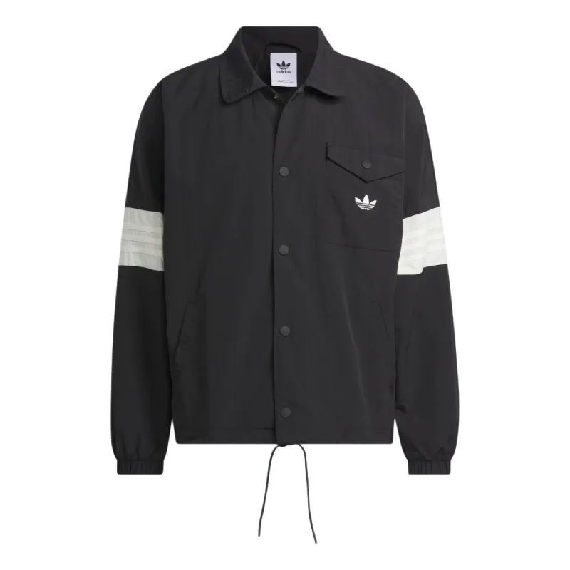 adidas Originals 3 Coach Jacket (Gender Neutral) 'Black White' IM9646 sold by KicksCrew